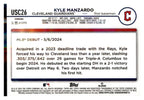 2024 Topps Chrome Update #USC26 Kyle Manzardo X-Fractors back