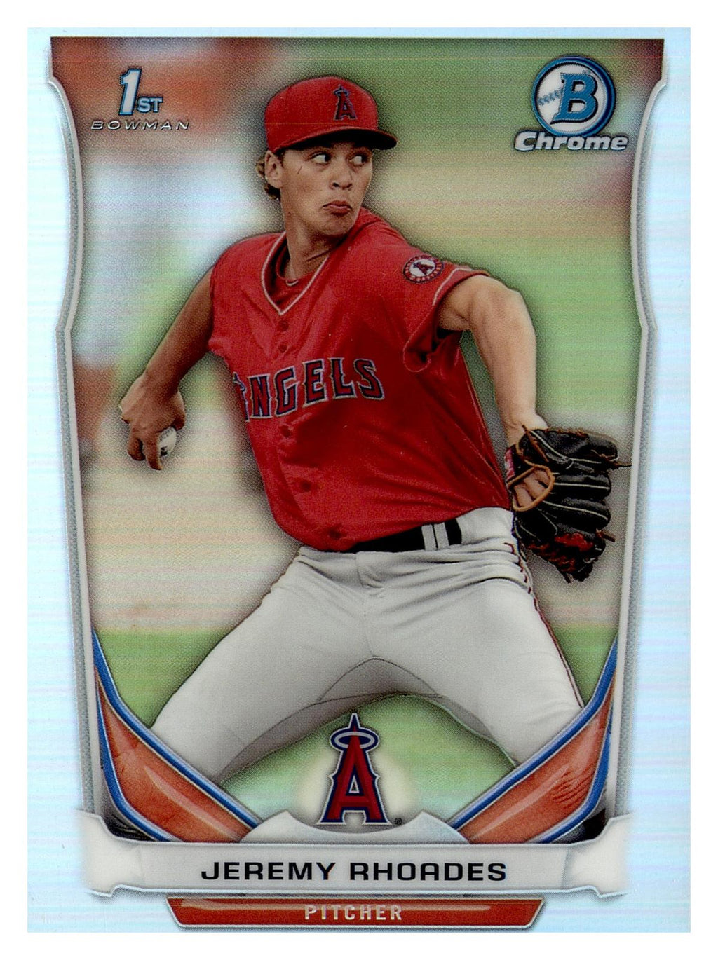 2014 Bowman Draft #CDP113 Jeremy Rhoades Chrome Refractor front