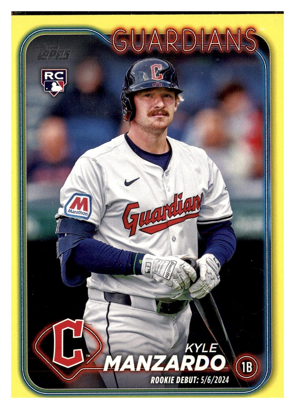 2024 Topps Update #US337 Kyle Manzardo Yellow front