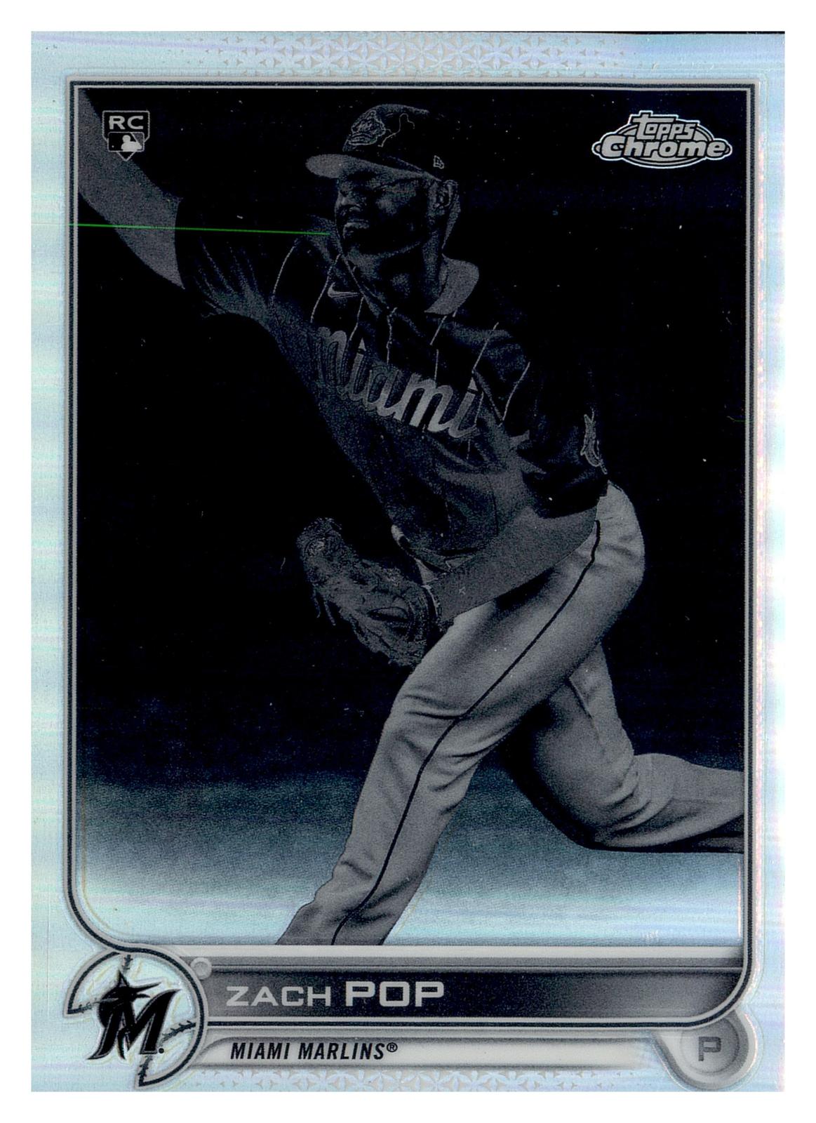 2022 Topps Chrome #41 Zach Pop Negative Refractor front