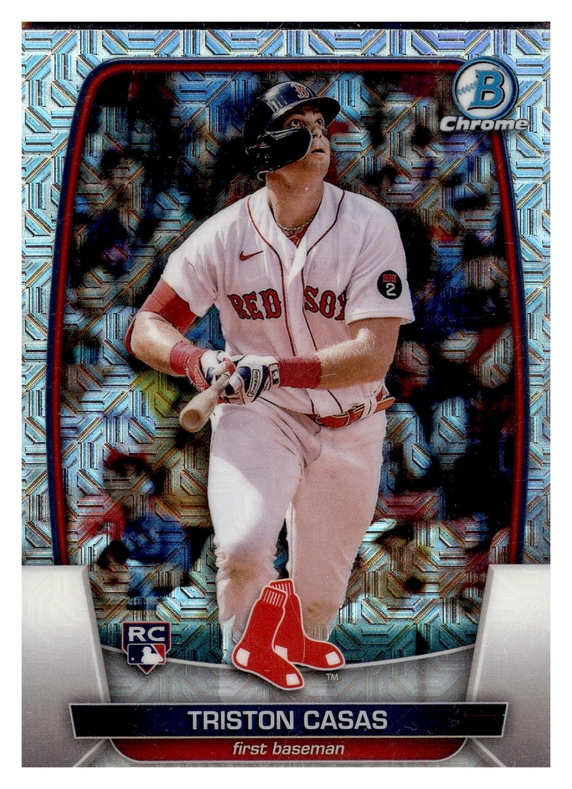 2023 Bowman #2 Triston Casas Mojo Refractor front