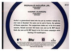 2025 Topps #DD-16 Hank Aaron / Ronald Acuña Jr. Dynamic Duos back