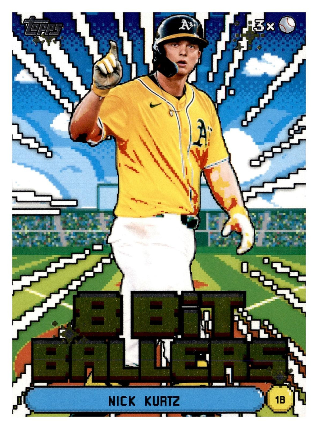 2026 Topps #8B-6 Nick Kurtz 8 Bit Ballers front