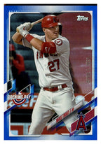2021 Topps Opening Day #27 Mike Trout Opening Day Edition Blue front