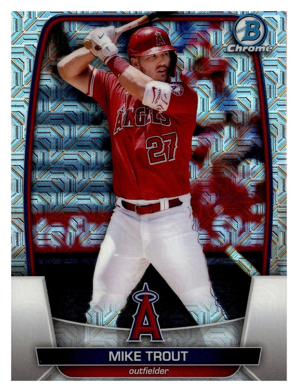 2023 Bowman #89 Mike Trout Mojo Refractor front