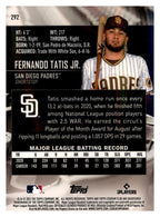 2021 Stadium Club Chrome #292b Fernando Tatis Jr. 1991 Design Variation back