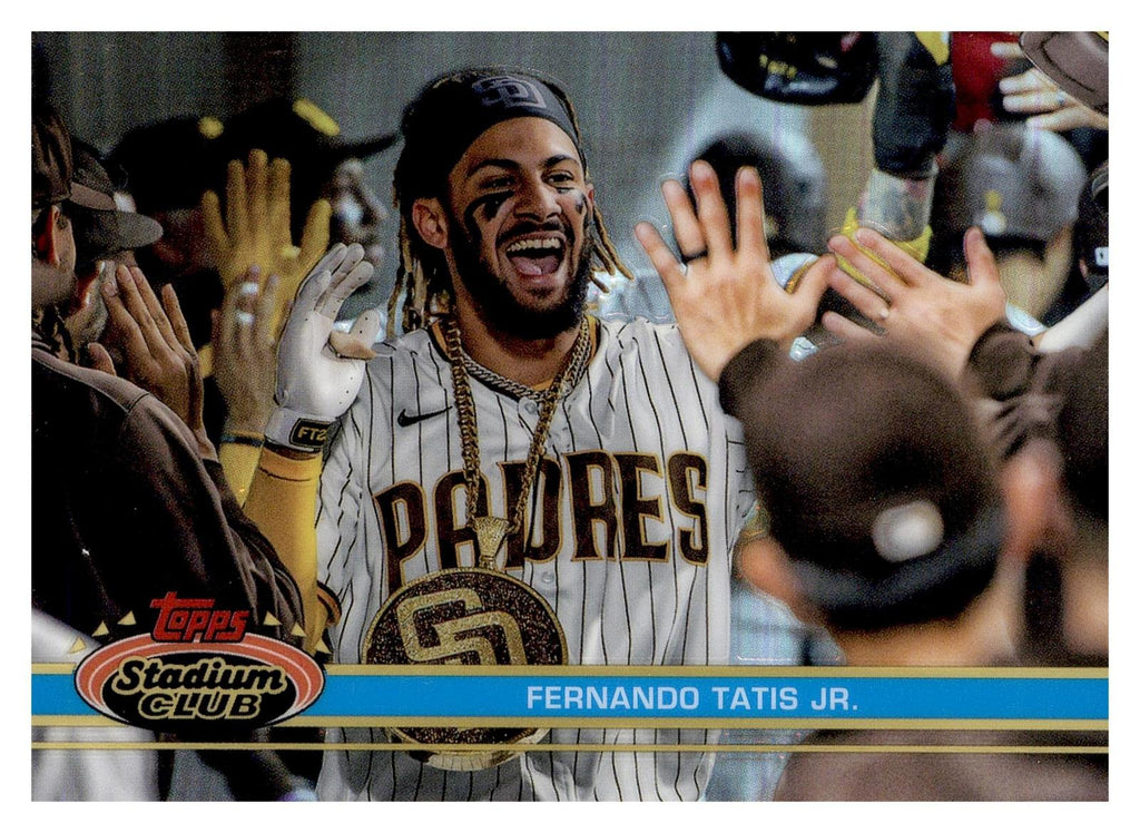 2021 Stadium Club Chrome #292b Fernando Tatis Jr. 1991 Design Variation front