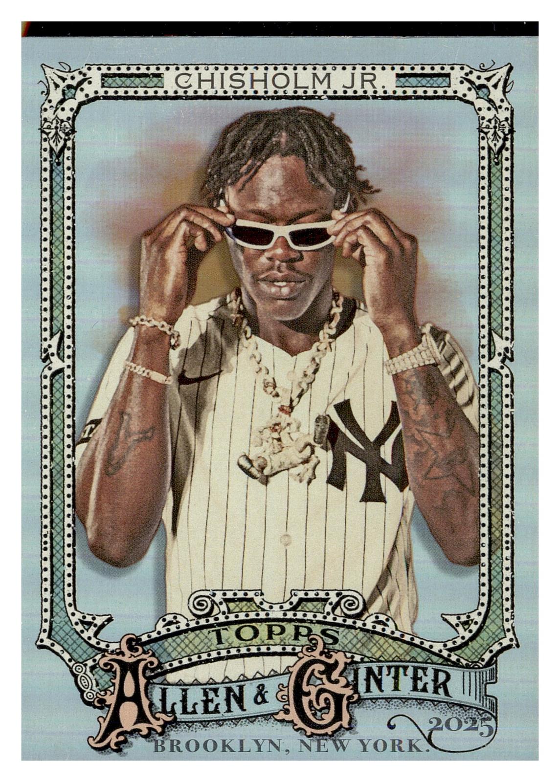 2025 Topps Allen & Ginter #74 Jazz Chisholm Jr. Silver Portrait front