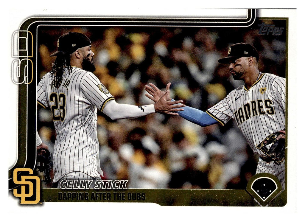 2025 Topps #389 Celly Stick: Dapping After the Dubs front
