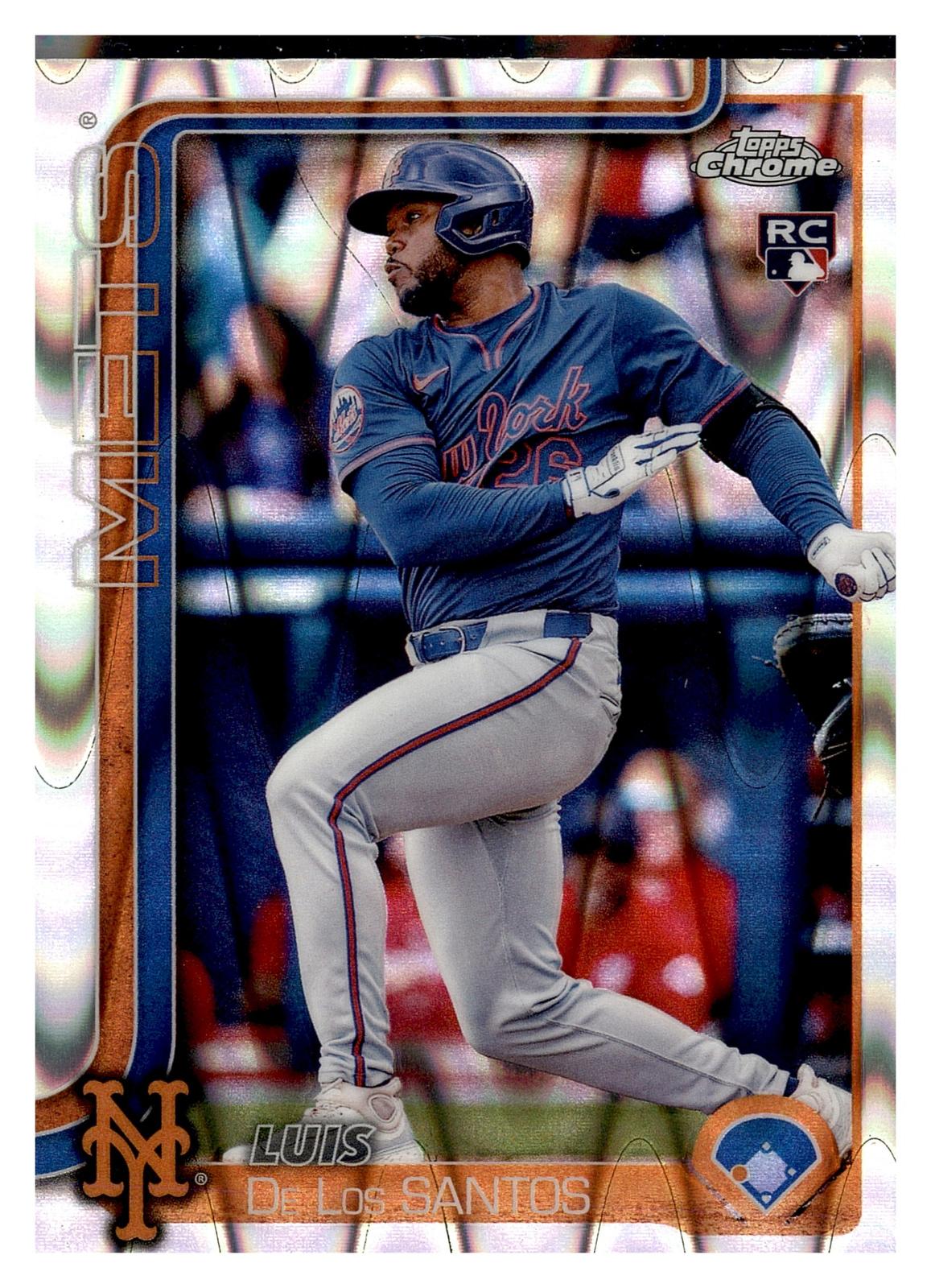 2025 Topps Chrome #74 Luis De Los Santos RayWave Refractor front