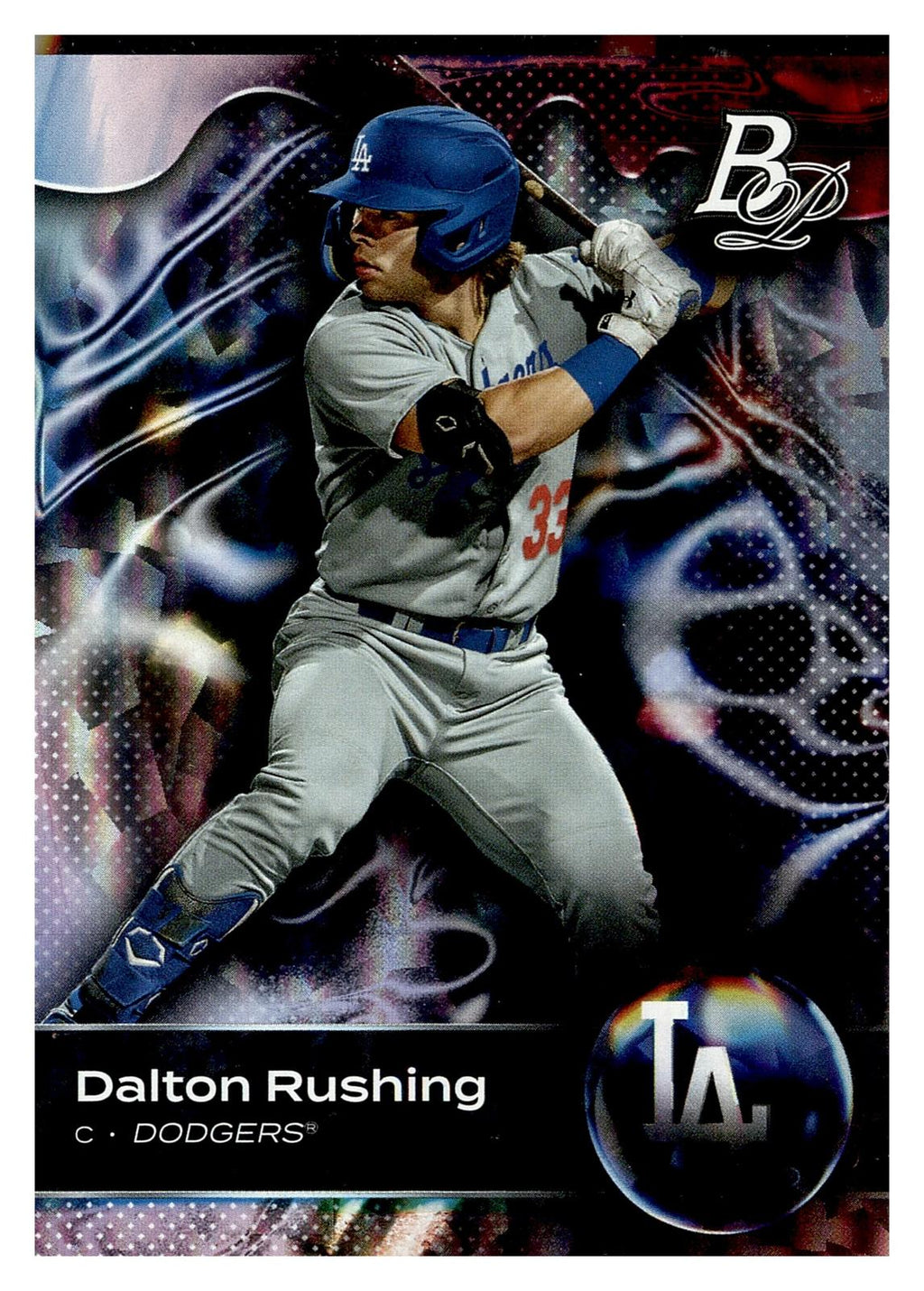 2023 Bowman Platinum #TOP-32 Dalton Rushing Top Prospects Ice Foil front