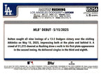 2025 Topps Update #US256 Dalton Rushing Silver Foilboard back
