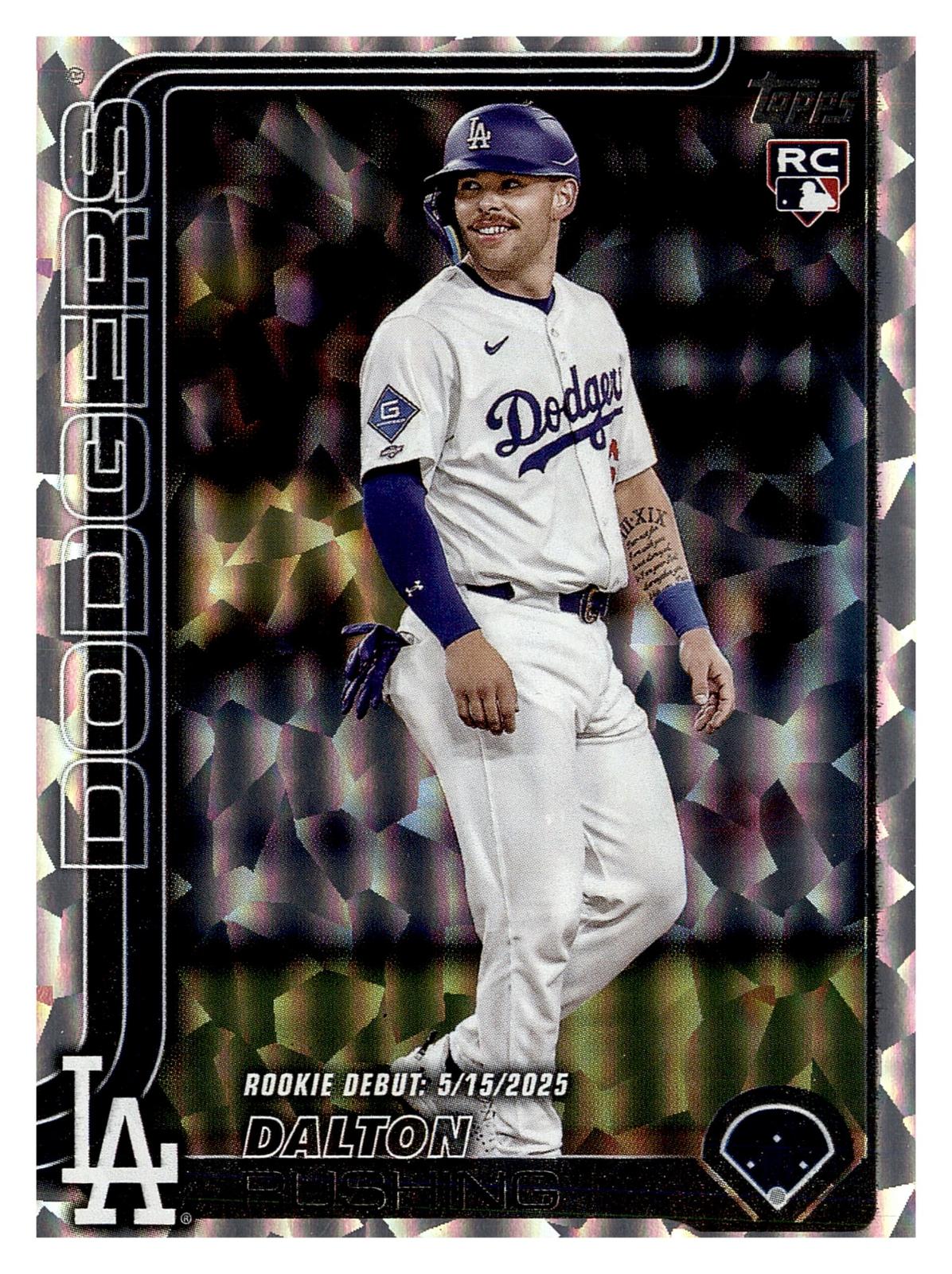2025 Topps Update #US256 Dalton Rushing Silver Foilboard front