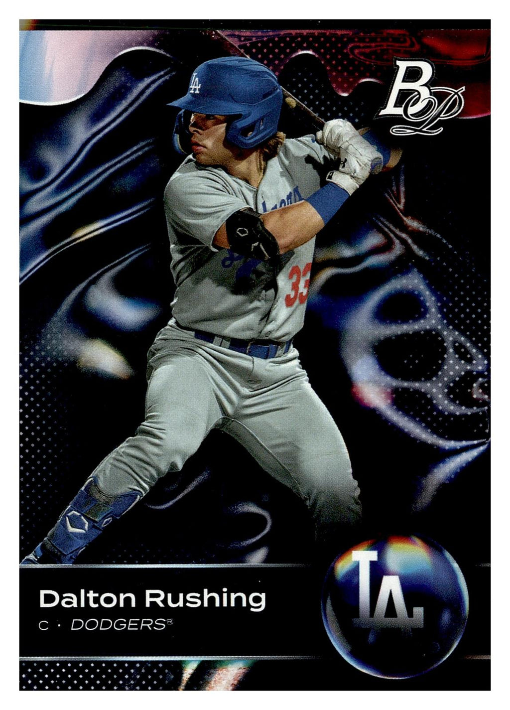 2023 Bowman Platinum #TOP-32 Dalton Rushing Top Prospects front
