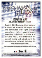 2020 Topps Chrome #FF-4 Dustin May Freshman Flash back