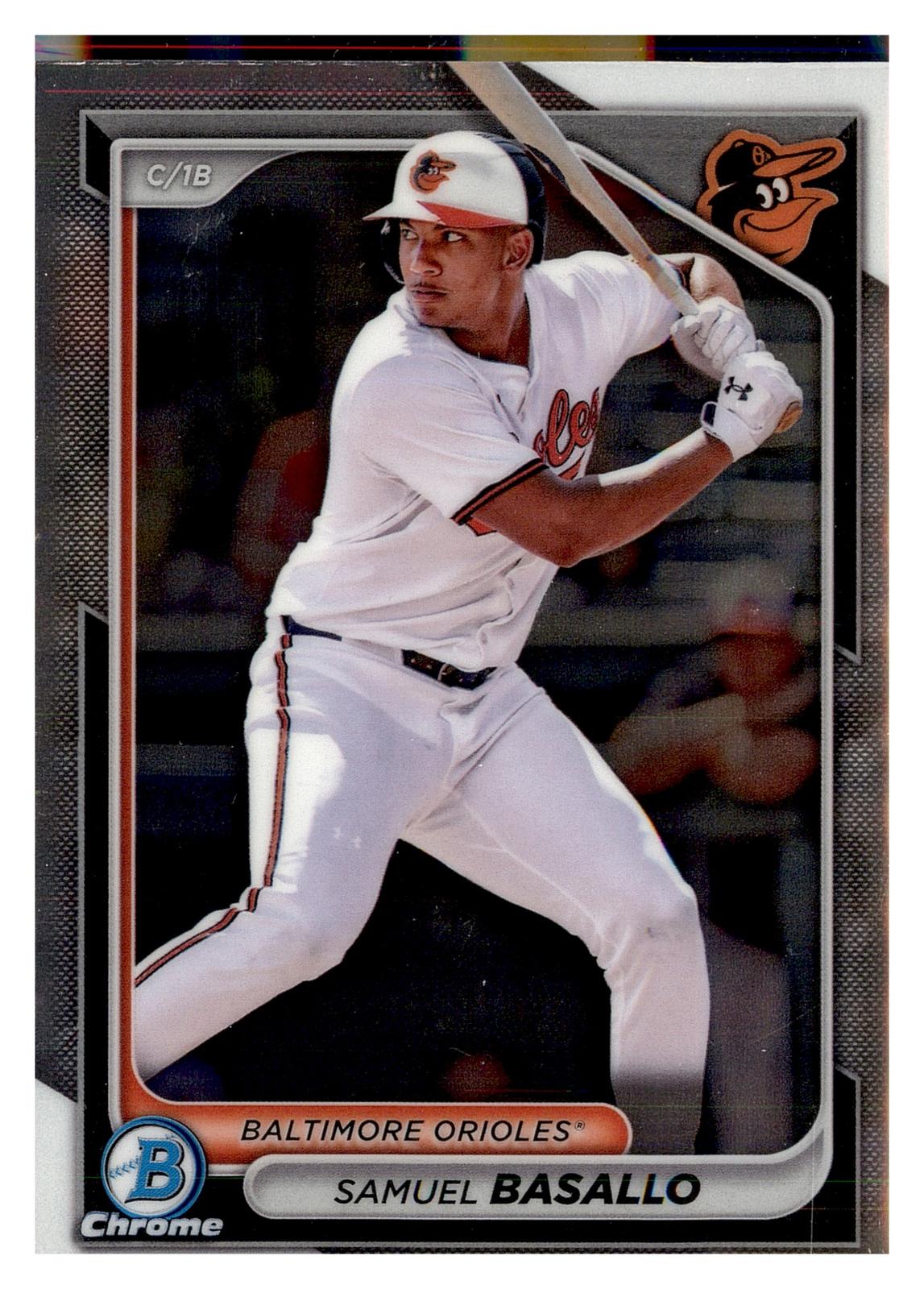 2024 Bowman Draft #BDC-128 Samuel Basallo Chrome front
