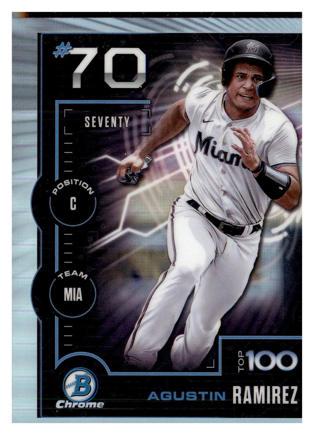 2025 Bowman #BTP-70 Agustin Ramirez Bowman Scouts Top 100 front
