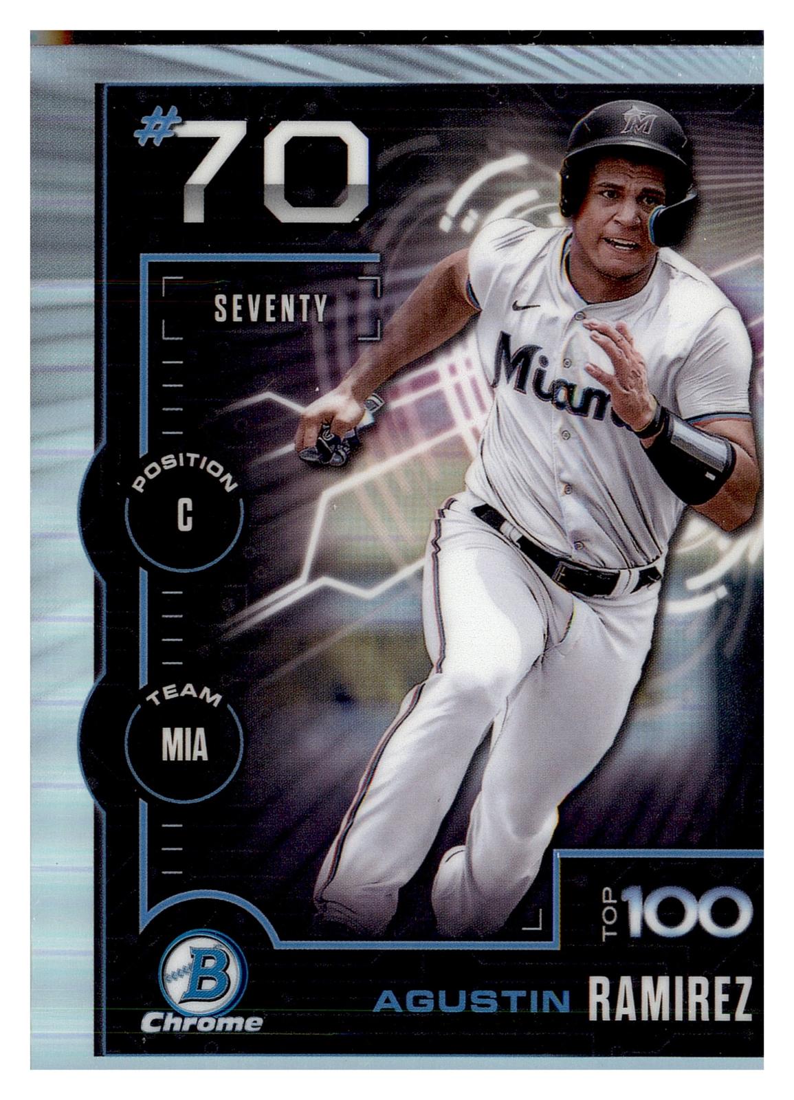 2025 Bowman #BTP-70 Agustin Ramirez Bowman Scouts Top 100 front