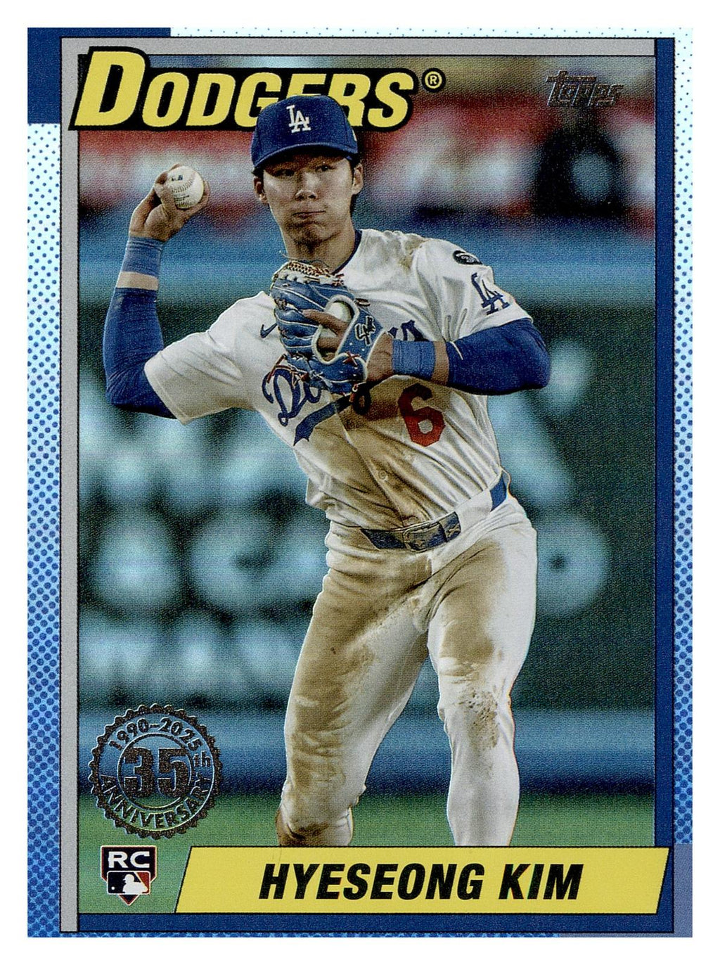 2025 Topps Update #U90-13 Hyeseong Kim 1990 Topps Baseball 35th Anniversary front