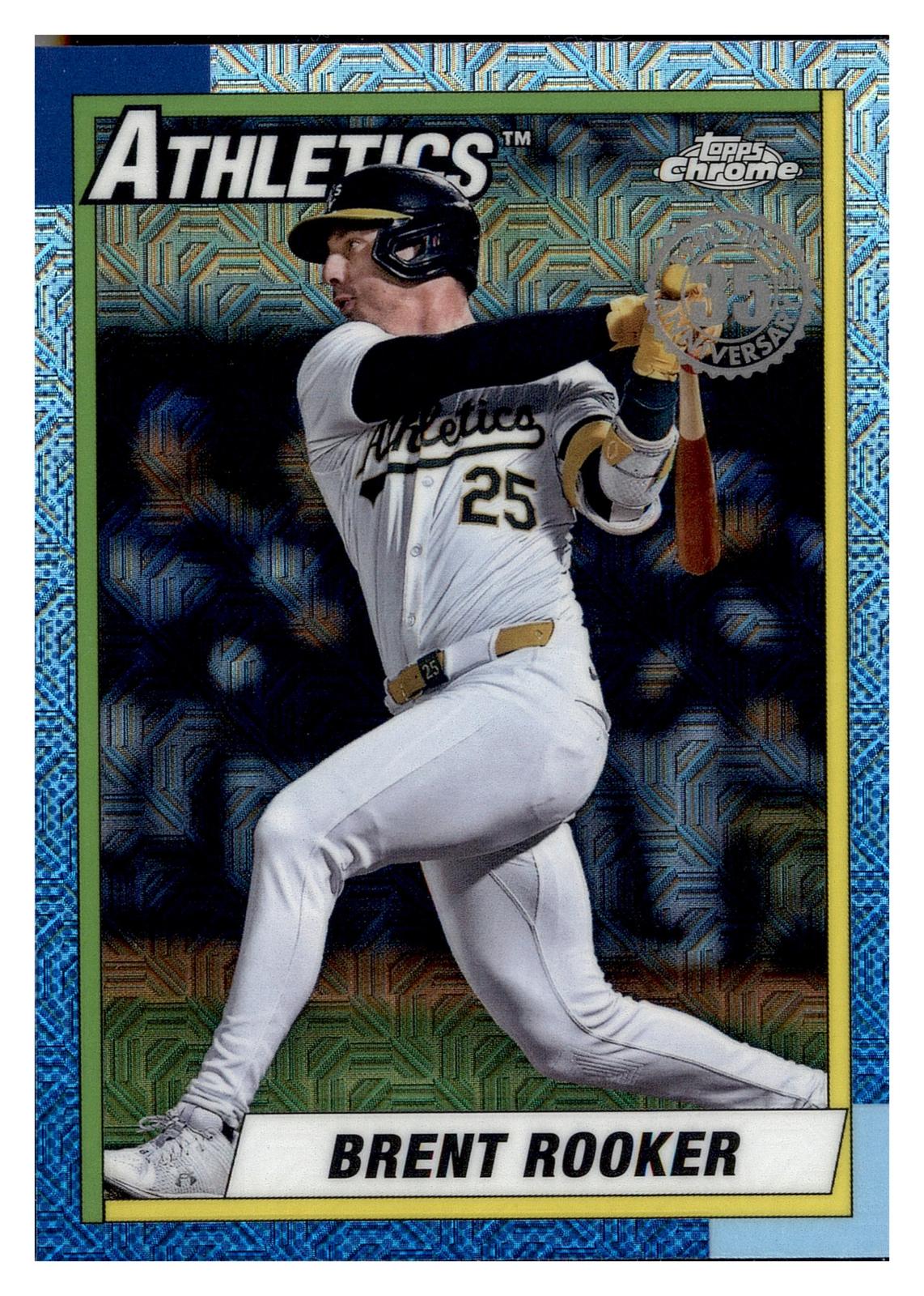 2025 Topps #T90C-105 Brent Rooker 1990 35th Anniversary Chrome (Series Two) front