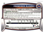 2023 Bowman #49 Francisco Álvarez Mojo Refractor back