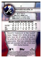 2023 Bowman Platinum #47 Ronald Acuña Jr. back