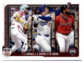 2025 Topps #347 National League Leaders AVG (Arraez/ Shohei Ohtani /Ozuna) front