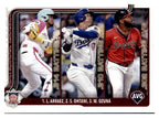 2025 Topps #347 National League Leaders AVG (Arraez/ Shohei Ohtani /Ozuna) front