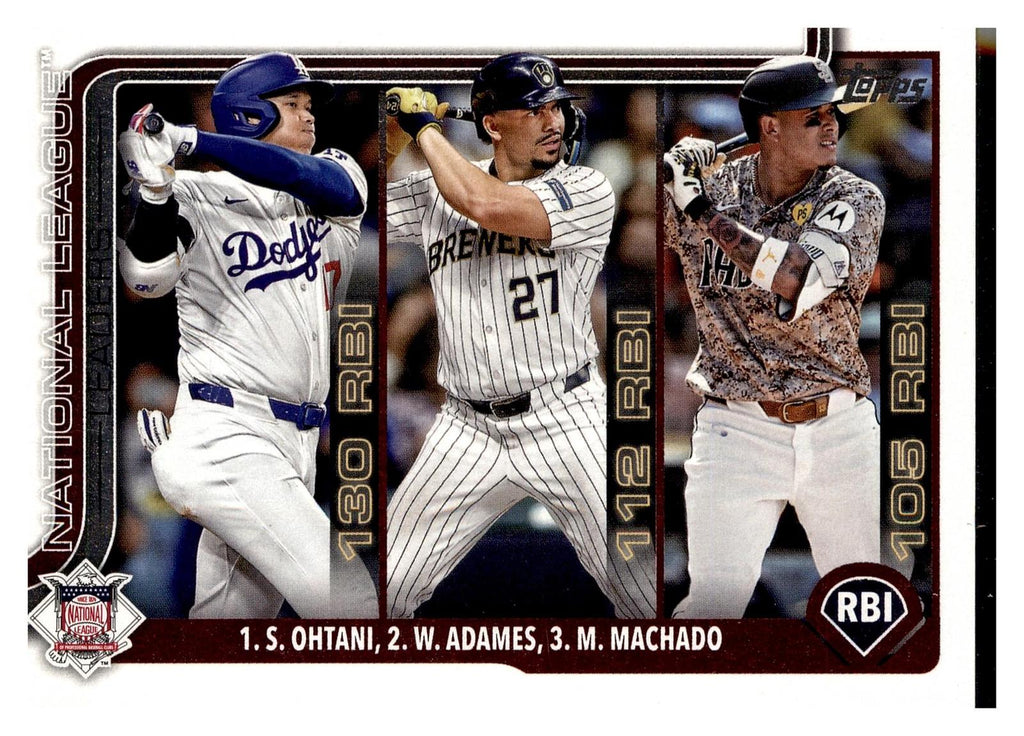2025 Topps #86 National League Leaders RBI (Shohei Ohtani /Adames/Machado) front