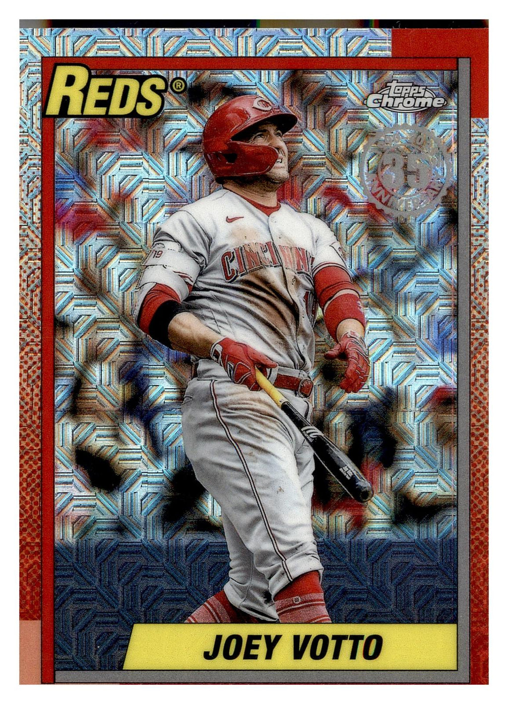 2025 Topps Update #U90C-98 Joey Votto 1990 35th Anniversary Chrome