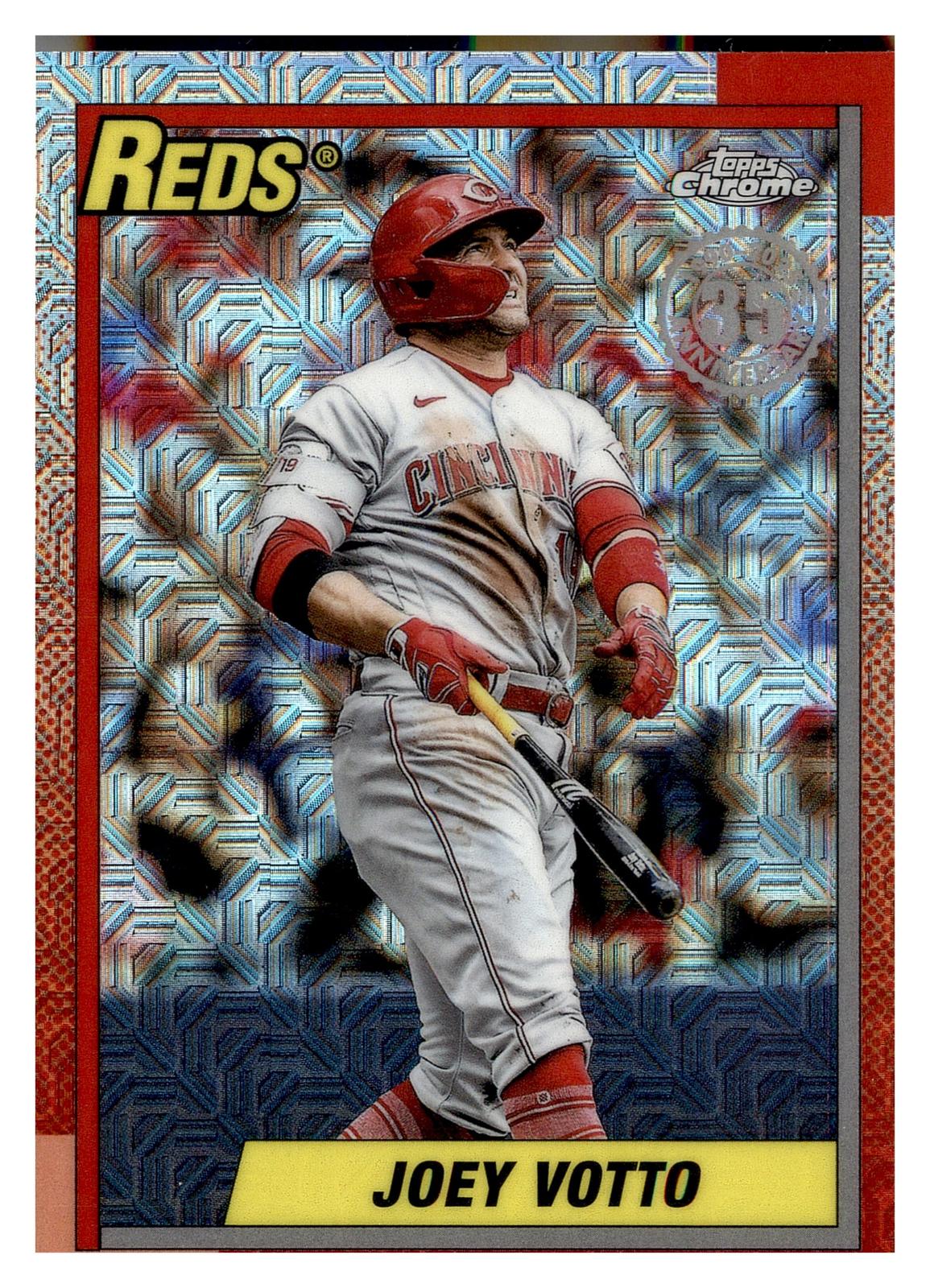 2025 Topps Update #U90C-98 Joey Votto 1990 35th Anniversary Chrome