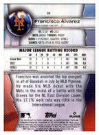 2023 Bowman Platinum #36 Francisco Álvarez Ice Foil RC