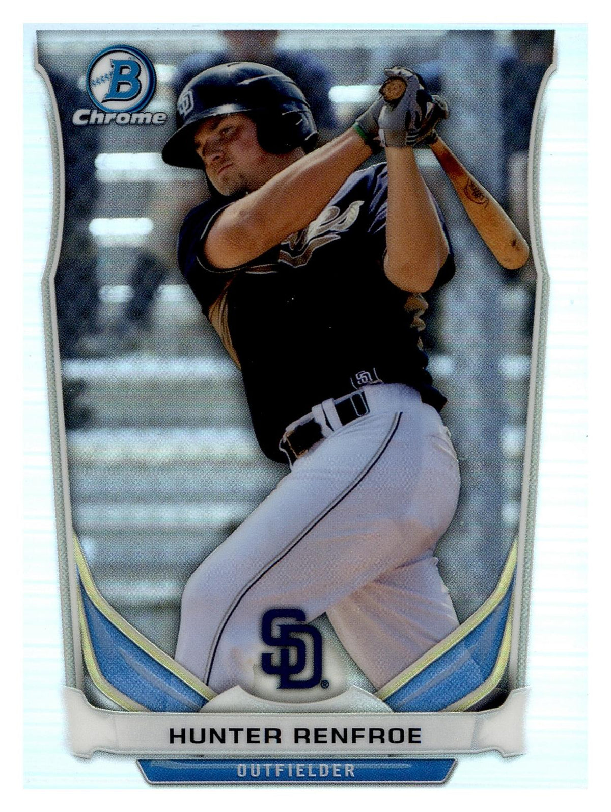2014 Bowman Draft #CTP-32 Hunter Renfroe Chrome Top Prospects Refractor