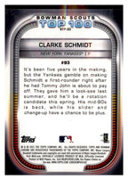 2021 Bowman #BTP-93 Clarke Schmidt Chrome Bowman Scouts Top 100
