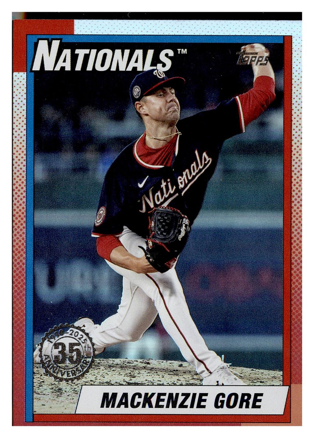 2025 Topps Update #U90-20 MacKenzie Gore 1990 Topps Baseball 35th Anniversary