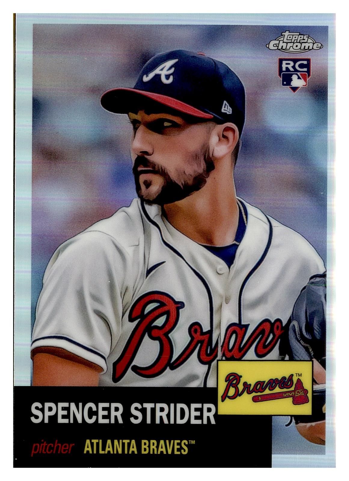 2022 Topps Chrome Platinum Anniversary #186 Spencer Strider Refractor RC