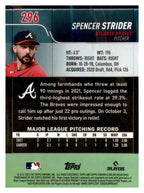 2022 Stadium Club Chrome #296 Spencer Strider RC