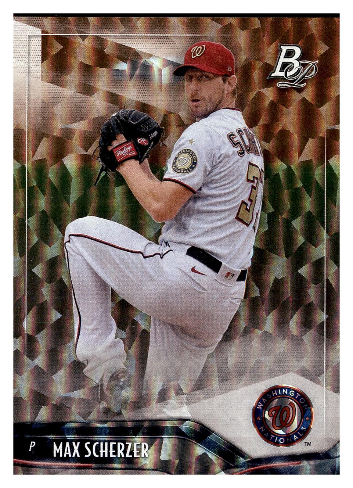 2021 Bowman Platinum #34 Max Scherzer Ice Foil
