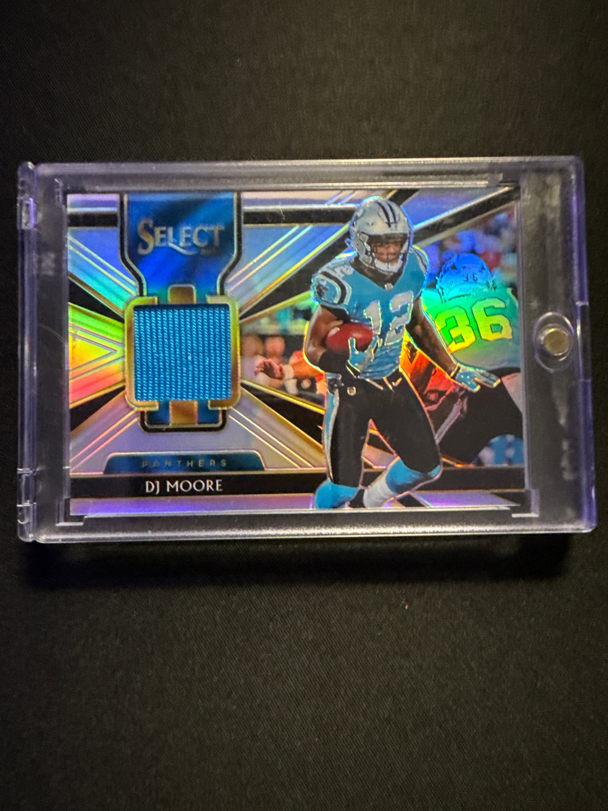 2018 Select Swatches Prizm #12 D.J. Moore 024/199 front